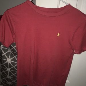 Red polo tee